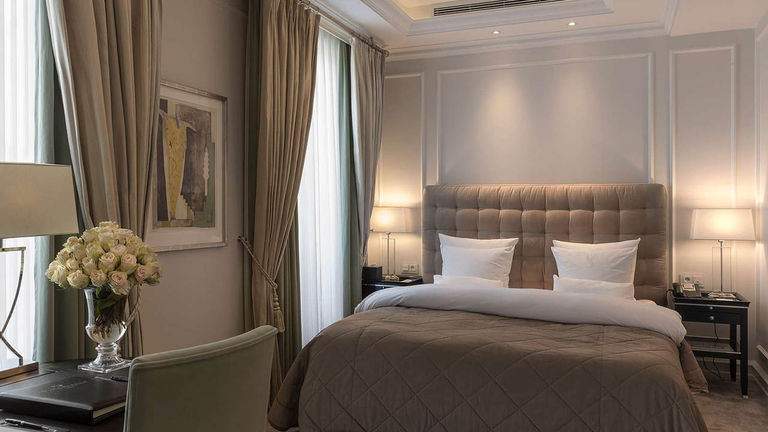 Guestrooms at Hotel D’Angleterre are well-appointed and feel luxurious.