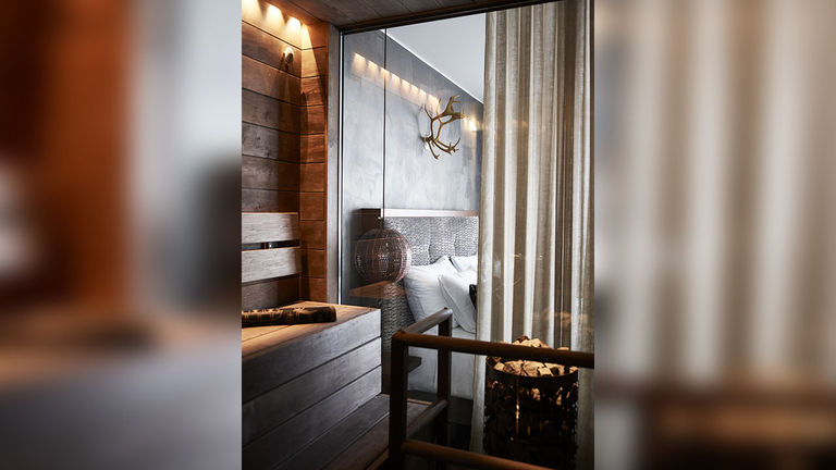 An in-room sauna will feel like a welcome indulgence.