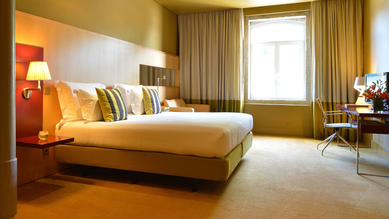 Bedrooms are spacious but don’t feature the same regal decor as the property’s common spaces.