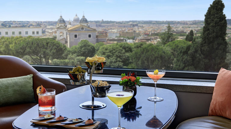 For the best views and drinks in Rome, kill two birds with one stone at Il Giardino Bar.