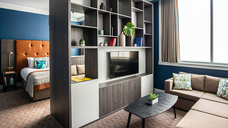Consider the Open Plan One Bedroom, one of several spacious apartment-style room categories.