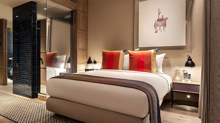 The Londoner offers 350 guestrooms, including 35 suites, that are both whimsical and calming.