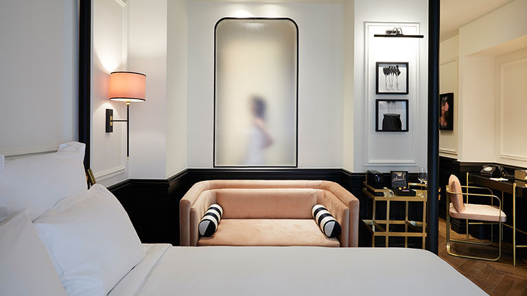 Guestrooms at Villa Brown Ermou are snug but stylish.