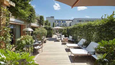 Mandarin Oriental's Parisian Apartment single-story suite includes a lush terrace as well as four bedrooms.