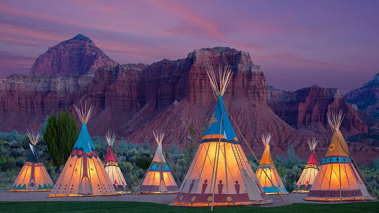 Guests can choose to sleep in teepees.