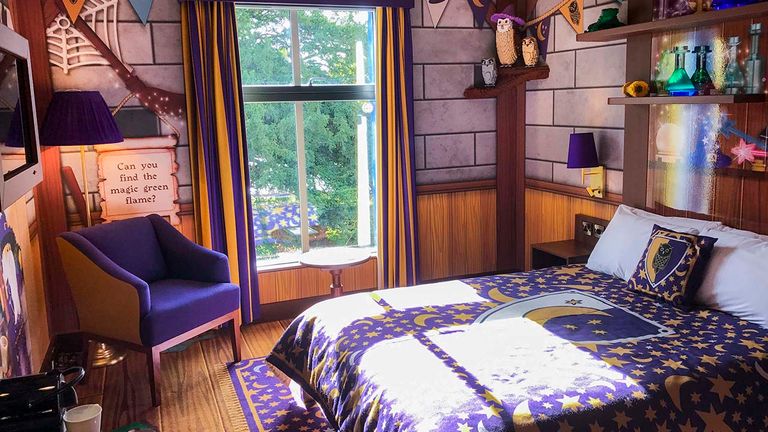 A Magic Wizard-themed room includes Lego models, illuminating headboards and an interactive quest (as do all rooms).