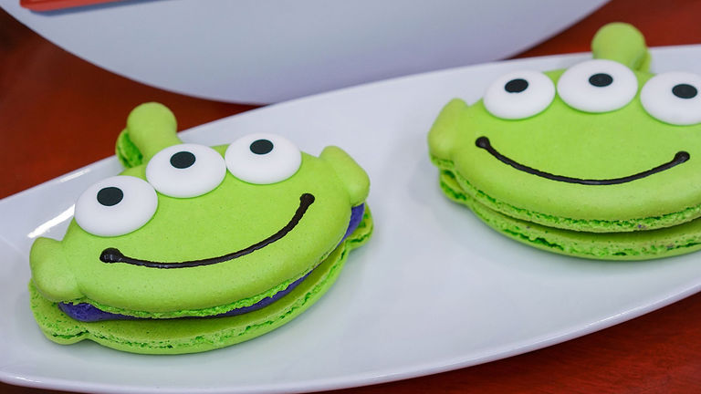 Favorite Pixar pals and stories are inspiring delicious treats like alien macarons.