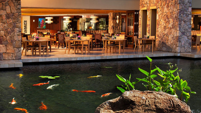 Italian cuisine emphasizing locally sourced ingredients awaits guests in the serene setting of Pulehu.