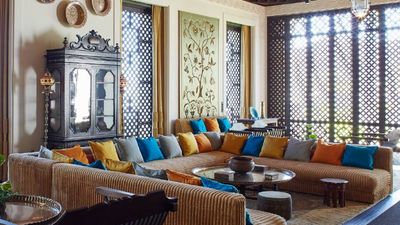 The living room's decor is reflective of Duke's travels to Morocco and Egypt. // © 2016 Linny Morris/Doris Duke Foundation for Islamic Art 2