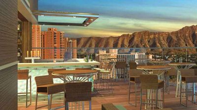 Skybar Waikiki will be Hawaii’s highest lounge when it opens this summer. // © 2014 Skybar Waikiki 2
