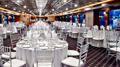 Dining at sea can be a glamorous affair on Majestic. // © 2016 Atlantis Cruises