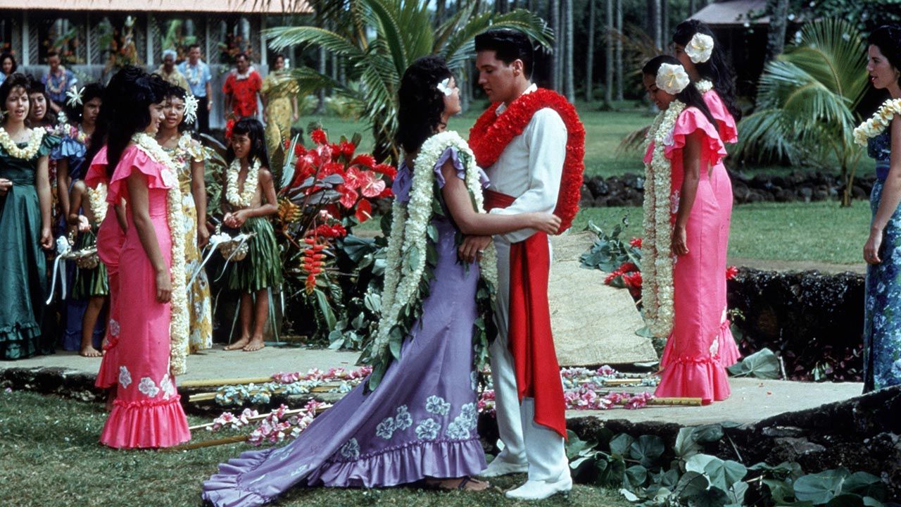 Elvis transports viewers to the islands in "Blue Hawaii."
