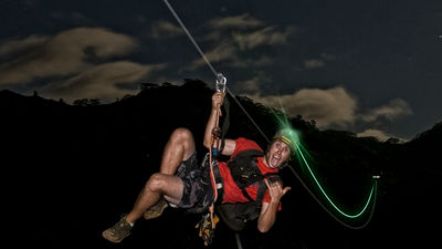 Koloa Zipline features a sunset/night tour over south Kauai. // © 2015 Koloa Zipline