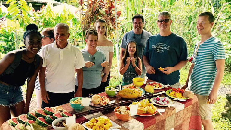 Garden Island Chocolate tours start with a tasting of the exotic fruits grown on the farm.