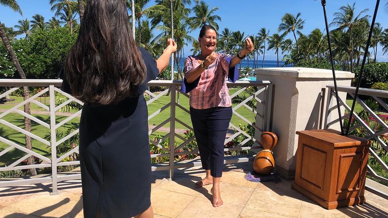 Kaiulani Blankenfeld brings Hawaii's culture to Fairmont Orchid guests through activities such as hula lessons.