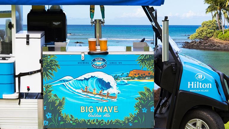 Hilton Waikoloa's newest food & beverage outlet cruises the resort each day.