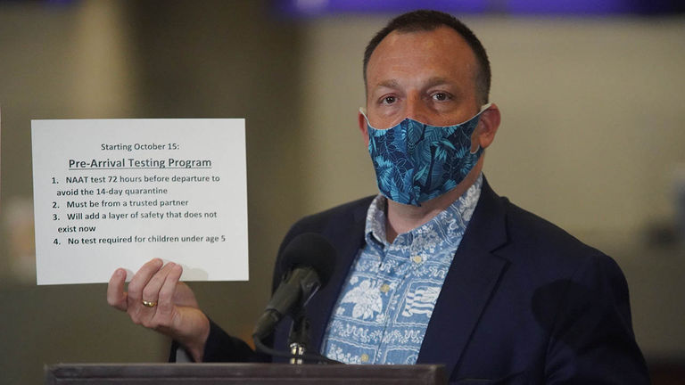 Hawaii Lieutenant Governor Josh Green, who tested positive for COVID-19 last month, discusses details of the destination’s pretest plan for trans-Pacific visitors.