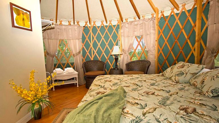 Hawaii Island Retreat's sustainable yurts balance a sense of indulgence with the beauties of the great outdoors.