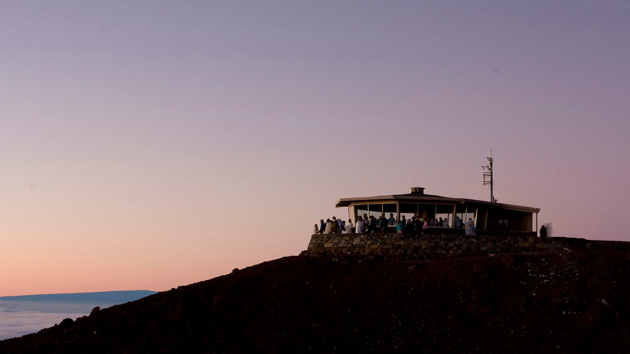 Visitors at the Haleakala Summit on Maui