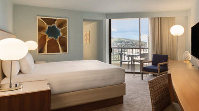 Updated guestrooms also sport a modern design with Hawaiian touches. // © 2015 Hyatt Regency Waikiki Beach Resort and Spa