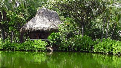 Kona Village's thatched-roof hale (bungalows) offered an unplugged ambiance.