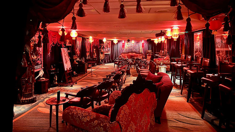 The intimate theater is ideal for Ogawa’s sleight-of-hand magic.