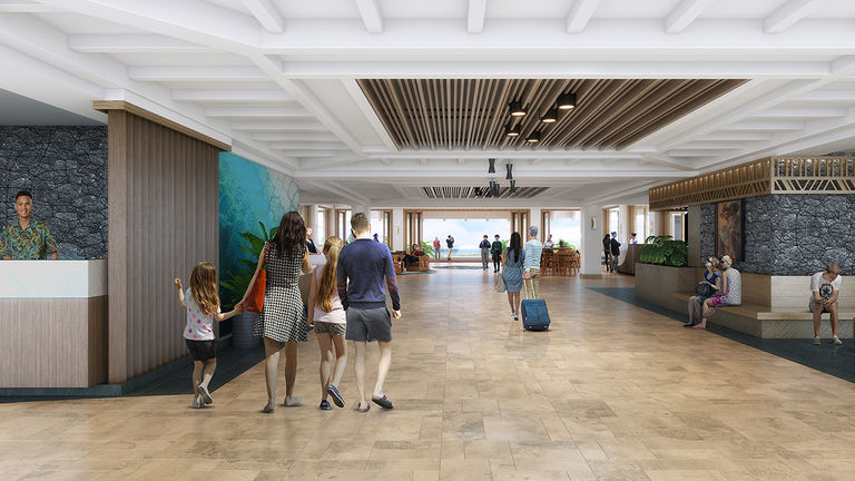 Sheraton Maui has transformed its lobby into an open-air gathering place with food, drinks, games and entertainment.