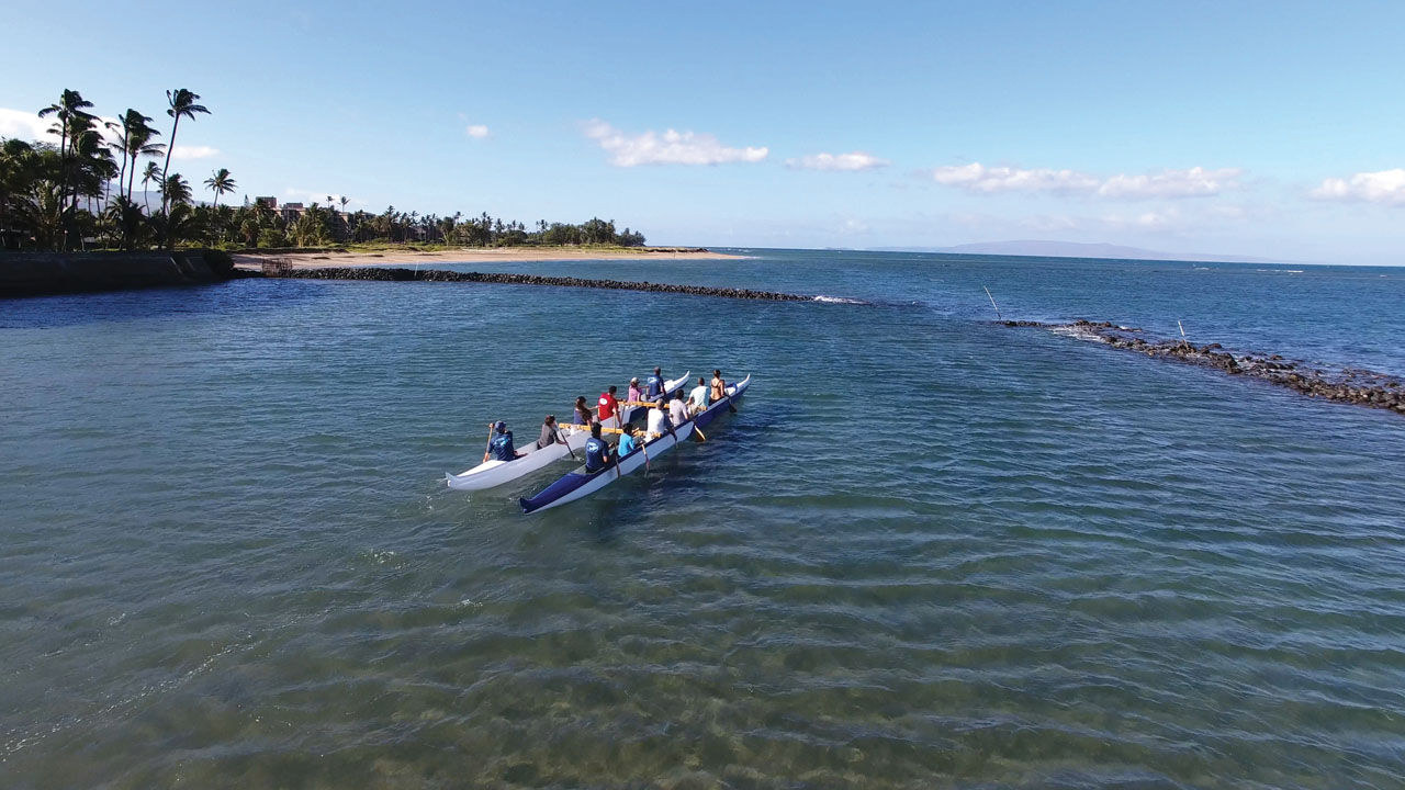 Outrigger canoe tours of Maui Fishpond combine culture and history with views of island scenery and wildlife.