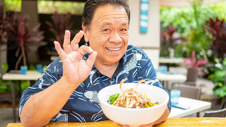 Celebrated Hawaii chef Sam Choy joined forces with Koloa Landing Resort at Poipu to host this year’s Kauai Poke Fest, which attracted a mix of 450 locals and visitors.