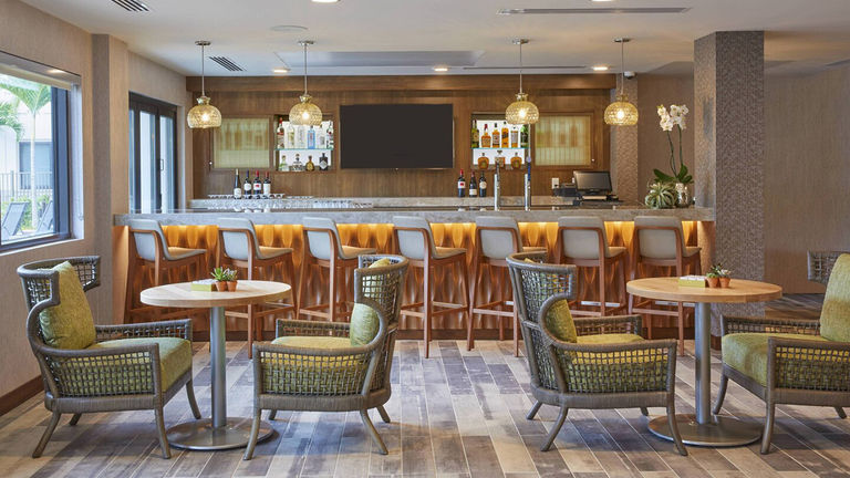 The lobby bar serves wines, microbrews, specialty cocktails and light bites.