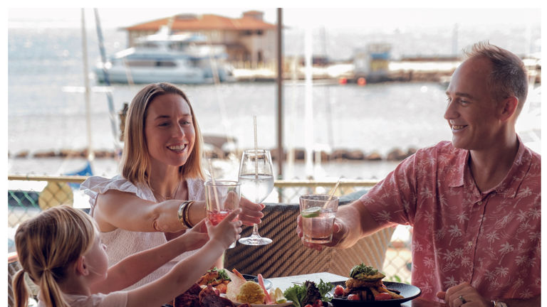 Seascape restaurant offers beautiful views of Maalaea Harbor.