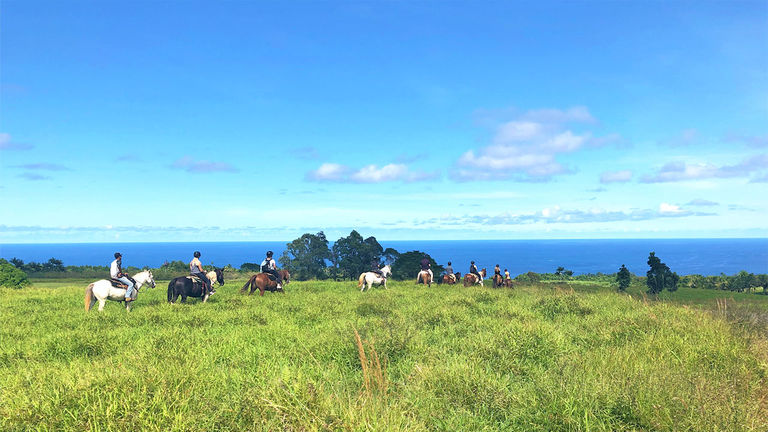 On horseback rides, clients explore Umauma's remote tropical landscapes.