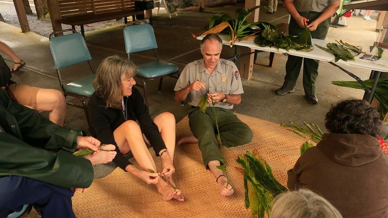 At Hawaii Volcanoes National Park, clients who take part in Ike Hana Noeau workshops learn skills such as ti leaf lei-making.