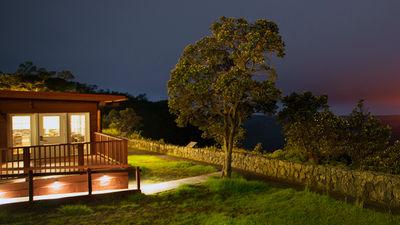 Volcano House boasts the best evening views of glowing lava. // © 2015 Volcano House