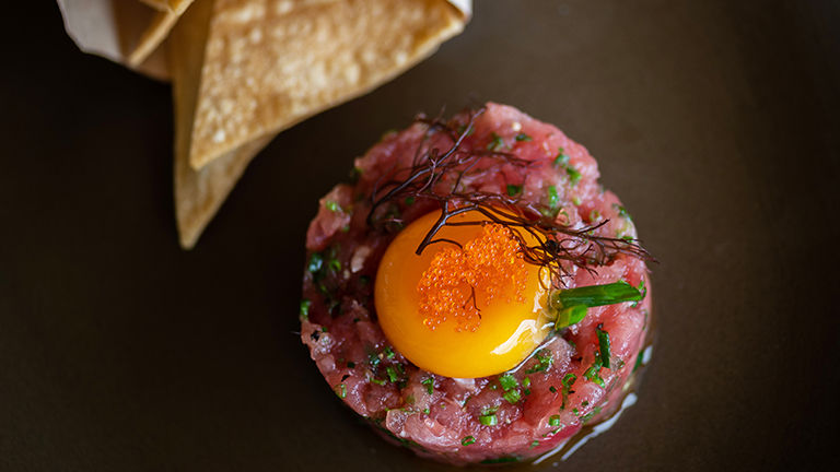 Fresh ahi is used for the Plaza Grill’s Spicy Tuna Tartare.