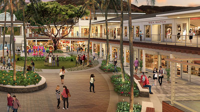 The renovated Whalers Village features an inviting range of shopping, dining and entertainment in an open-air environment. // © 2017 Whalers Village