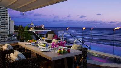 Espacio The Jewel of Waikiki offers nine penthouse-style suites across from Waikiki Beach.