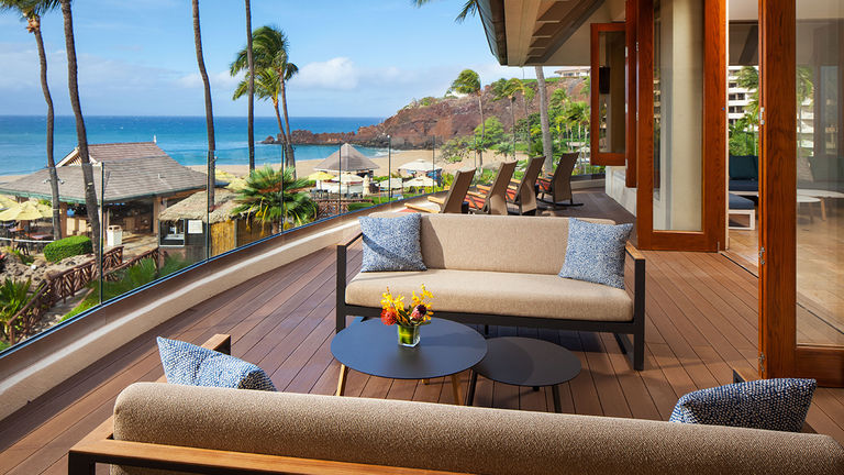 A view of Black Rock from the renovated Sheraton Maui lobby