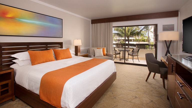 The resort offers 508 guestrooms, including this Deluxe Ocean View guestroom.