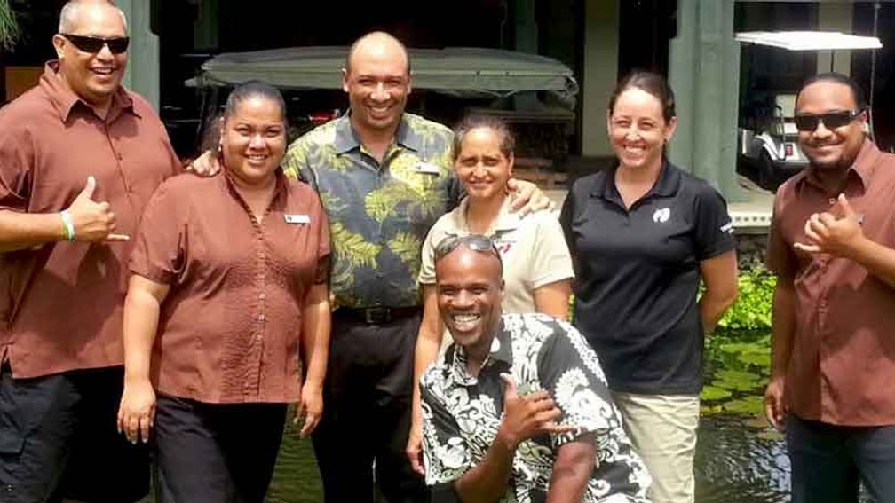 Danny Mynar (third from left) is a third-generation employee of Travaasa Hana, Maui. // © 2013 Travaasa Hana Maui 2