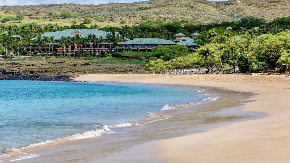 The beachfront resort offers 213 rooms on the Southeastern coast of Lanai.