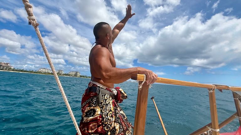 During our experience onboard the double-hulled voyaging canoe, we learned about navigating using the sun, stars, winds and tides.
