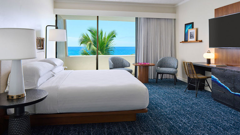 All of the 511 guestrooms at the Outrigger Kona Resort & Spa were overhauled in a $60 million renovation completed at the 22-acre property last month.
