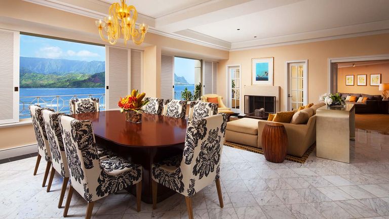 Bali Hai and the deep blue sea call to guests of Princeville Resort's Royal Suite.