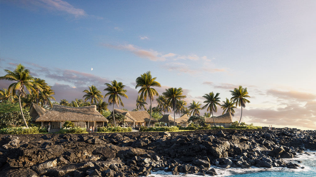 Like the original resort, the renovated Kona Village, A Rosewood Resort will feature stand-alone, thatched-roof accommodations when it reopens in 2022.