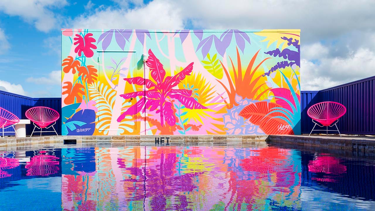 Shoreline Hotel’s playful decor and colorful backdrops provide plenty of photo opportunities.