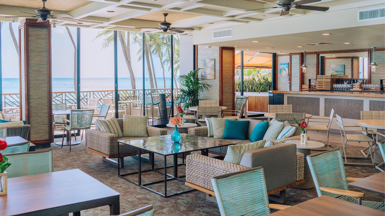 The new Voyager 47 Club Lounge at Outrigger Waikiki Beach Resort welcomes guests who book premium rooms.