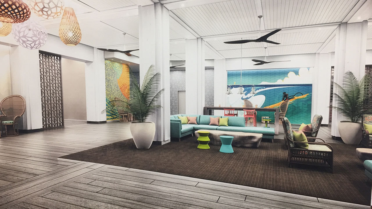Queen Kapiolani’s revamped lobby features original art that’s uniquely Hawaiian.