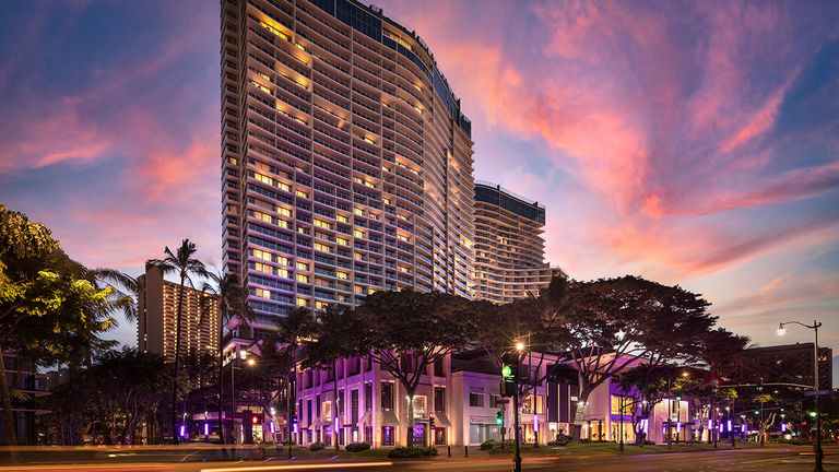 The Ritz Waikiki comprises two towers off Kalakaua Avenue.