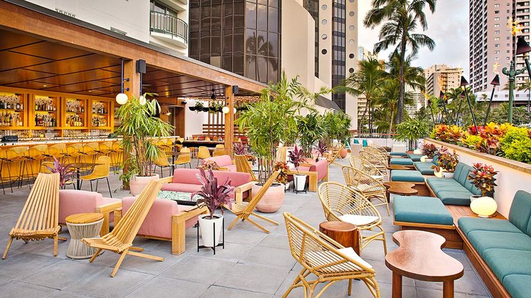 The lanai at Hideout is the perfect spot for breakfast.